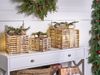 Weihnachtsdekoration 3er Set LED ROINE Weihnachtsgeschenke 15 20 25 cm Braun Bild 3