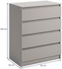 Home Collective Kommode mit 4 Schubladen Kommode schmal Holz Schrank (Highboard Anrichte Schlafzimmer Wohnzimmer Flur Büro Organizer), Kommode 76 cm breit Schrank mit Schubladen Sideboard Kaschmir Bild 3