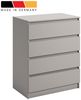 Home Collective Kommode mit 4 Schubladen Kommode schmal Holz Schrank (Highboard Anrichte Schlafzimmer Wohnzimmer Flur Büro Organizer), Kommode 76 cm breit Schrank mit Schubladen Sideboard Kaschmir Bild 2