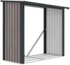 Vente-unique - BIRWOOD Gartenhaus Metall GrauBraun - B 75 cm x H 156 cm x L 170 cm Bild 3