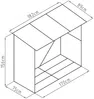 Vente-unique - BIRWOOD Gartenhaus Metall GrauBraun - B 75 cm x H 156 cm x L 170 cm Bild 4