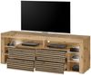moebel-dich-auf Lowboard GENUA (TV-Kommode, mit LED-Beleuchtung), 4 Glaseinlegeböden mit LED-Kantenbeleuchtung Bild 2