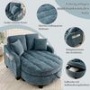 MODFU Schlafsofa 132x129x93 cm aus Stoff mit Schlaffunktion & Stauraum, blau, 1 Teile Bild 4