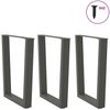 vidaXL Esstisch Beine V-Form 3 Stück Anthrazit 70x(72-73,3) cm Stahl 4012662 Bild 3