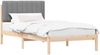 vidaXL Bettgestell mit gepolstertem Kopfteil Hellgrau 100 x 200 cm 878069 Bild 2