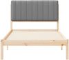 vidaXL Bettgestell mit gepolstertem Kopfteil Hellgrau 100 x 200 cm 878069 Bild 5