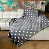 Kuscheldecke mit Sternen Anthrazit 180x220 cm Bild 2
