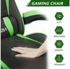 BIGZZIA Gaming-Stuhl Bürostuhl Ergonomisch mit Lendenkissen + Kopfstütze, Ergonomischer Bürostuhl höhenverstellbar Bild 2
