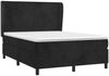 vidaXL Boxspringbett mit Matratze Schwarz 140x190 cm Samt 3129089 Bild 3