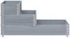 vidaXL Paletten-Aufsatzrahmen 3-fach Grau 120x80 cm Massivholz Kiefer 4010311 Bild 3