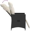 vidaXL 3-tlg. Bistro-Set mit Kissen Schwarz Poly Rattan 365673 Bild 5