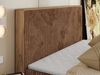 Doppelbett, Boxspringbett mit Bettkästen, Multipocket-Matratze und Topper, Set mit Kopfteil, Eiche Wotan Holzrahmen - WOOD CLASSIC - 140 x 200 cm - Orange Cord - H4 Bild 3