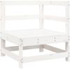 vidaXL Garten-Ecksofa Weiß Massivholz Kiefer 825472 Bild 2