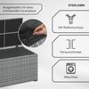 STEELSØN 'Serion' XXL Polyrattan Aufbewahrungsbox 615 Liter, grau-meliert, 155x73x61 cm, wetterfest, Auflagenbox mit Innentasche Bild 5