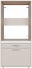 Forte WASHCAB Waschschrank 60 70, moderner Schrank zur Aufbewahrung von Waschmaschine oder Trockner, 2 Schubladen, Badezimmer, Kaschmir Beige, 66,8 cm breit x 142,4 cm hoch x 67,5 cm tief Bild 2