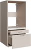 Forte WASHCAB Waschschrank 60 70, moderner Schrank zur Aufbewahrung von Waschmaschine oder Trockner, 2 Schubladen, Badezimmer, Kaschmir Beige, 66,8 cm breit x 142,4 cm hoch x 67,5 cm tief Bild 5