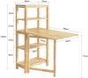 SoBuy FWT70-N Bartisch, Massivholz, Lackiert, Natur, 68 x 126 x 59 cm Bild 3
