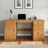 IDIMEX Schreibtisch MANAGER, Massivholz Schreibtisch 145x54 cm mit vier Schubladen Eiche Finish Bild 2