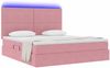 vidaXL Bett mit Stauraum und LED mit Matratze Rosa 180 x 200 cm Samt 3372626 Bild 3