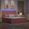 vidaXL Bett mit Stauraum und LED mit Matratze Rosa 180 x 200 cm Samt 3372626 Bild 5