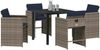 vidaXL Garten Essgruppe mit Kissen 5 pcs Grau Poly-Rattan 3380000 Bild 3