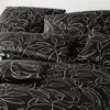 Elegante Mako Satin Bettwäsche Floral 24505-9 basalt Ranken 135x200 Bild 2