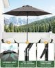 Sekey Sonnenschirm 200 cm Gartenschirm Rund Marktschirm Knickbar mit Kurbel, LxB: 200x200 cm, Windstabil & neigbar, ideal für Balkon, Garten & Terrasse, UV 50+ Bild 2