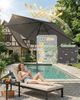 Sekey Sonnenschirm 200 cm Gartenschirm Rund Marktschirm Knickbar mit Kurbel, LxB: 200x200 cm, Windstabil & neigbar, ideal für Balkon, Garten & Terrasse, UV 50+ Bild 4