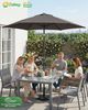 Sekey Sonnenschirm 200 cm Gartenschirm Rund Marktschirm Knickbar mit Kurbel, LxB: 200x200 cm, Windstabil & neigbar, ideal für Balkon, Garten & Terrasse, UV 50+ Bild 3