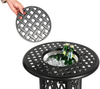 Outdoor Beistelltisch Aluminium mit Eiseimer, Durchmesser 55 cm, Höhe 49 cm, Bronze Bild 5