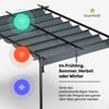 Blumfeldt Pergola 3x4 m, Wetterfestes Polyesterdach & Pulverbeschichteter Stahlrahmen, Ganzjährig Nutzbar, Einfache Montage, Stabiler Schutz Für Garten & Terrasse Bild 5