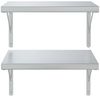 vidaXL Wandregale 2 Stk. 50x40 cm Silbern Edelstahl 3214508 Bild 5