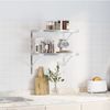 vidaXL Wandregale 2 Stk. 50x40 cm Silbern Edelstahl 3214508 Bild 3