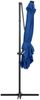Sonnenschirm, Ampelschirm, Gartenschirm mit LED-Beleuchtung Stahl-Mast 250x250 cm Azurblau Bild 5