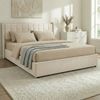 IDIMEX Polsterbett YARO, Bett 160x200 cm mit Bettkasten und weichem Samtbezug Cremeweiß Bild 2