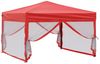 vidaXL Partyzelt Faltbar mit Seitenwänden Rot 3x3 m 93534 Bild 3
