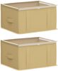 vidaXL Aufbewahrungsbox mit transparentem Oberfenster 2 pcs Creme 42024707 Bild 2