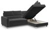 Ecksofa Schlafsofa Sofa MARNO in Stoff Vogue Charcoal Ottomane Rechts Bild 3