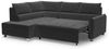 Ecksofa Schlafsofa Sofa MARNO in Stoff Vogue Charcoal Ottomane Rechts Bild 2