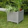 Gartenbank mit 2 Blumenkästen Garten Bank 2in1 Blumenkasten Holzbank grau Bild 4
