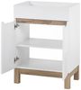 Badmöbel Set 5-tlg Badezimmerset DEVI Weiß HGL inkl. Waschtisch 60 cm Bild 4