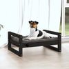 vidaXL Hundebett 55,5 x 45,5 x 28 cm Massivholz Kiefer, Schwarz Bild 3