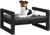 vidaXL Hundebett 55,5 x 45,5 x 28 cm Massivholz Kiefer, Schwarz Bild 4