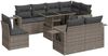 vidaXL 9-tlg. Garten-Sofagarnitur mit Kissen Grau Poly Rattan 3326501 Bild 2