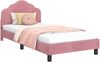 vidaXL Kinderbettgestell mit Kopfteil Rosa 80 x 200 cm Samt 42010946 Bild 2