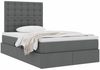vidaXL Aufbewahrungsbett mit Matratze Dunkelgrau 120 x 190 cm Stoff 3371893 Bild 3