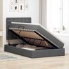 vidaXL Aufbewahrungsbett mit Matratze Dunkelgrau 120 x 190 cm Stoff 3371893 Bild 4