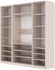 Marmex Möbel TRES SET W offener Mehrzweckschrank-Set für Kleidung, Schuhe, Kleiderschrank mit Einlegeböden, Kleiderstangen, laminierte Spanplatte, graubeige cashmere, 180x206x51 cm Bild 4