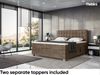 MEBLINI Boxspringbett Elektrisch EDISON 160x200 cm mit Bettkasten - H3/Braun Samt Polsterbett - Doppelbett mit Toppers & Taschenfederkern-Matratzen Bild 5