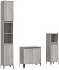 vidaXL 3-tlg. Badmöbel-Set Grau Sonoma Holzwerkstoff 3185595 Bild 2
